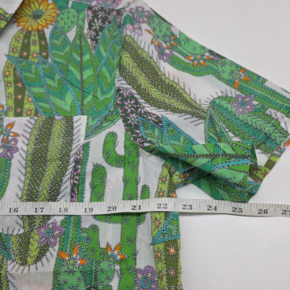 Mr Turk Cactus AOP Desert Short Sleeve Button Shirt Men XL Organic Cotton - Picture 7 of 8